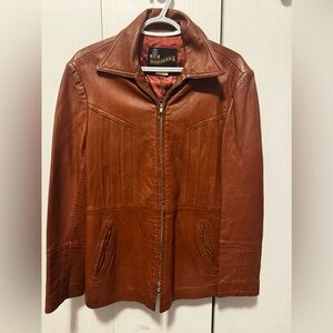 Unisex Brown Leather Jacket